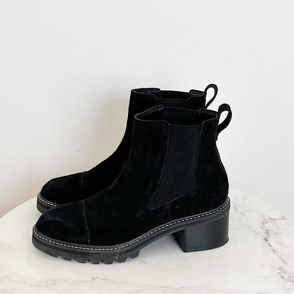 Bernardo NEW Water Resistant Chelsea Boot in Black Split Suede Size 7 - Picture 8 of 11